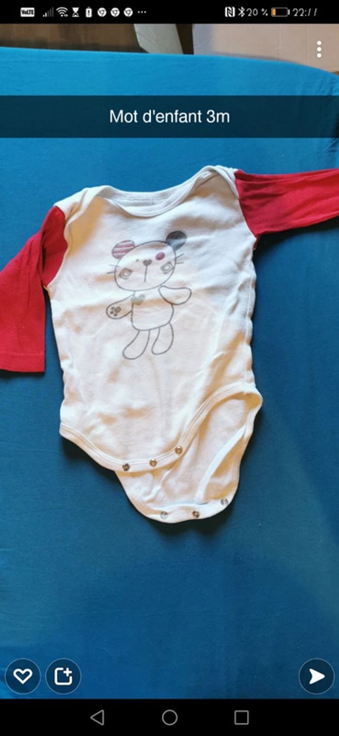 3 bodies manche longue chat mixte