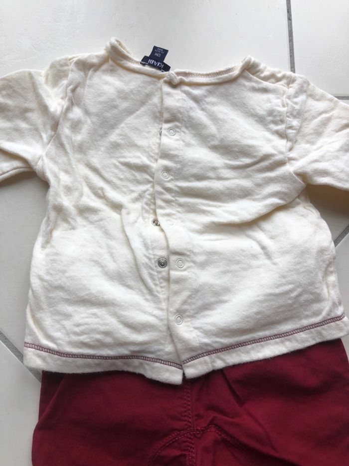 Ensemble t-shirt manches longues & pantalon 12 mois - photo numéro 3