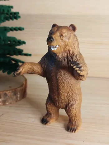 Schleich ours brun debout Figurine Animal de la forêt