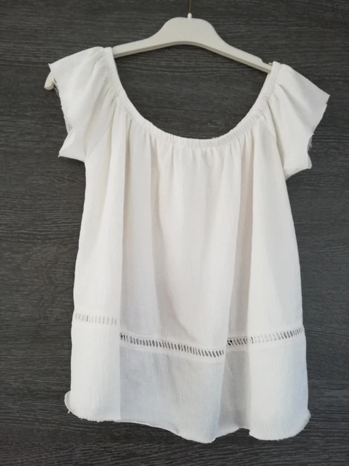 Top fluide blanc taille S - photo numéro 2