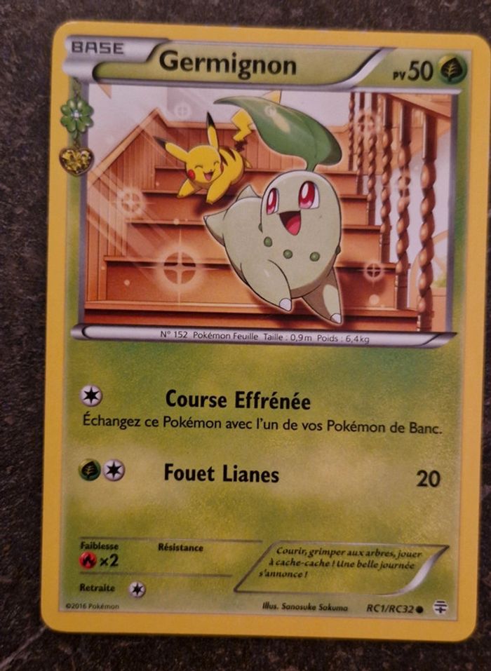 Carte pokémon germignon  50 pv RC1/RC32 comme neuve