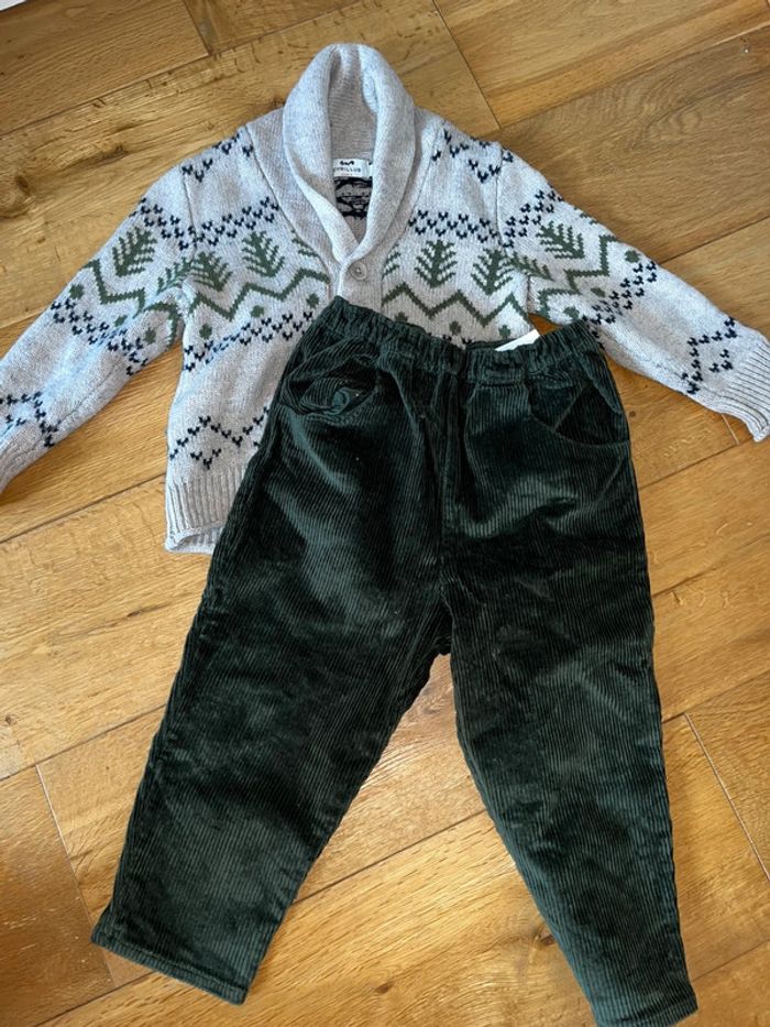Ensemble Cyrillus vert, taille 4 ans