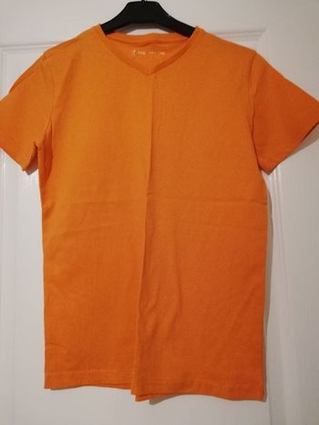 Tee shirt orange neuf 14 ans gémo