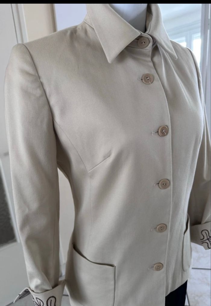 Veste blazer femme taille 38 beige sable Caroll - photo numéro 6