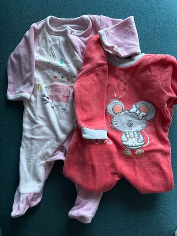 Lot de 2 pyjamas manches longues 3 mois