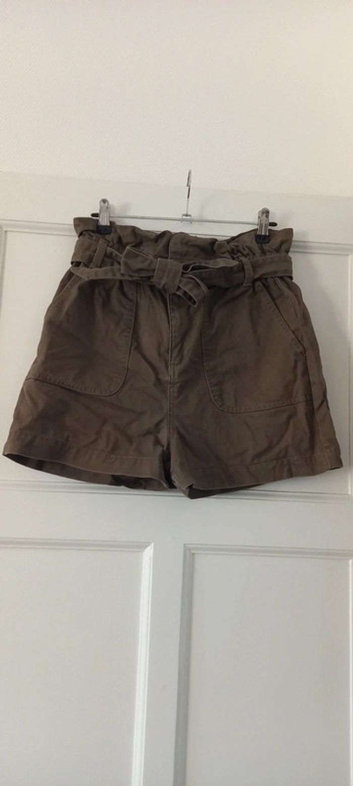 Short en jean taille haute kaki New look 38