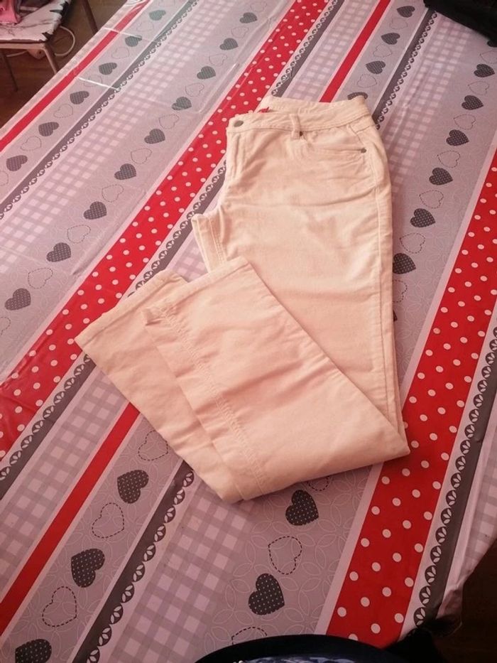 Jeans blanc crème Tissaia Taille 46 - photo numéro 7