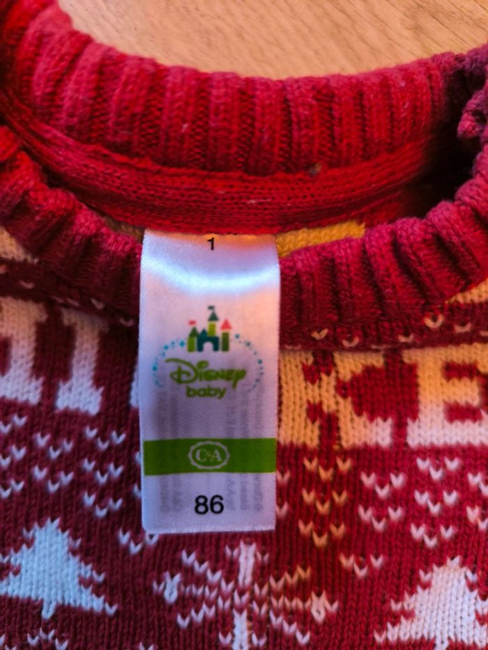 Pull de Noël Mickey c&a 86cm - photo numéro 3