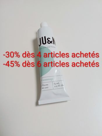 Gommage Corps & Visage JU&NI – Flocons de Coco – NEUF avec opercule - 65ml