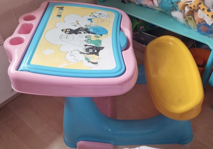 Bureau pour enfant à compartiments de rangement Barbe à papa - photo numéro 2