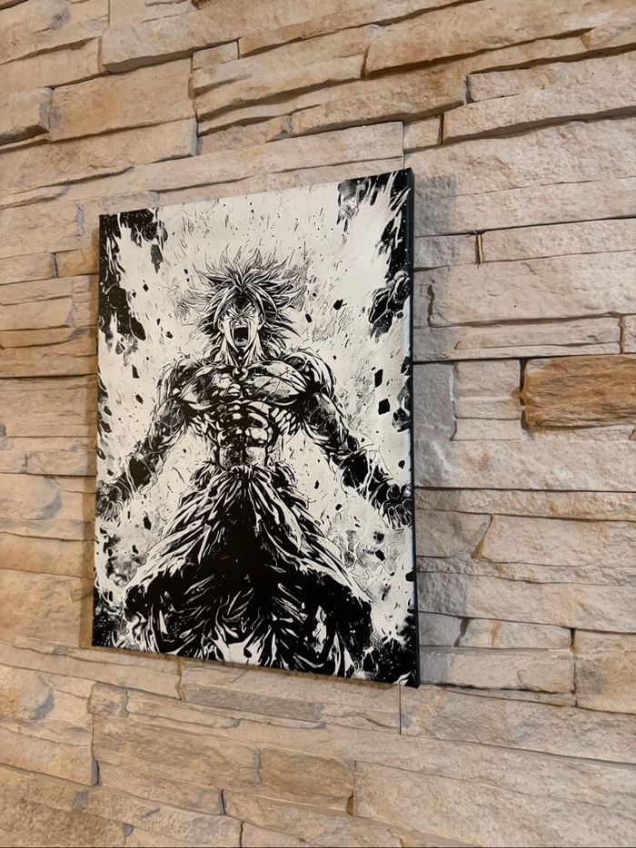 Tableau Broly légendaire Dragon Ball en toile 30x40cm - photo numéro 2
