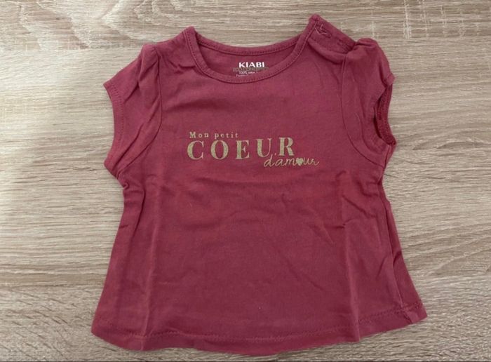 T-shirt bébé fille taille 1 mois - photo numéro 2