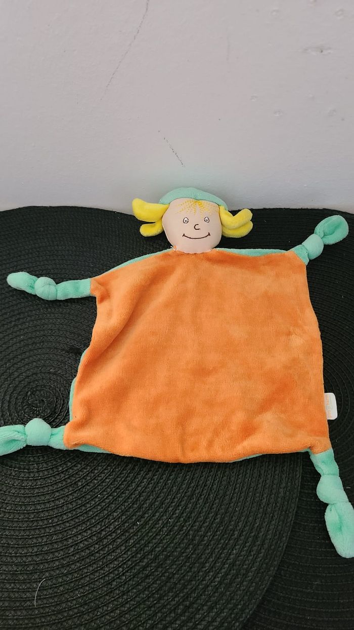 Doudou Giropharm Poupee Orange Poupee - photo numéro 2