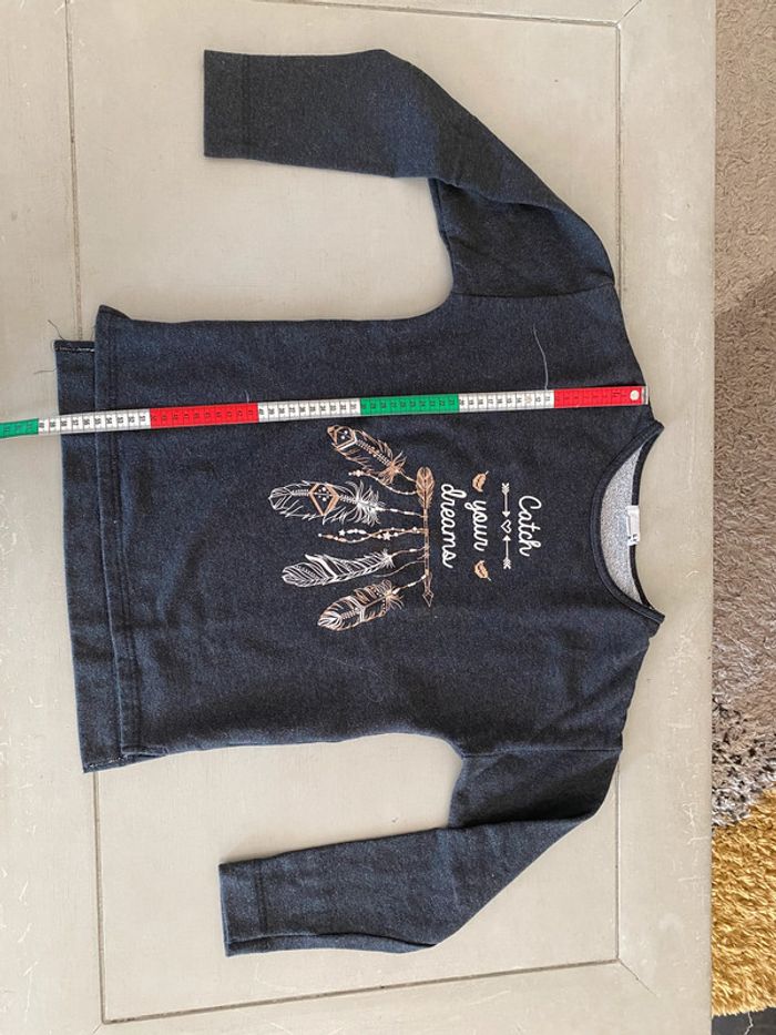 Sweat manches longues gris anthracite La Halle 14/16 ans « Catch your dreams » - photo numéro 8