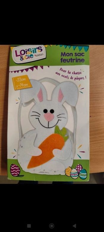 Crée ton petit sac lapin en feutrine