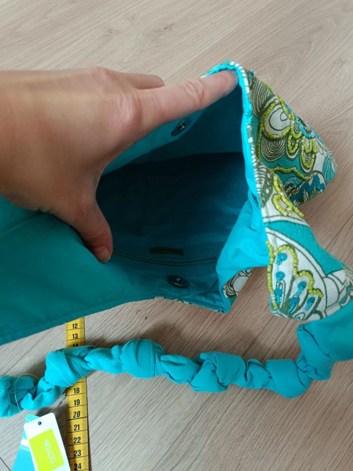 Sac tissu brodé de perles - photo numéro 6
