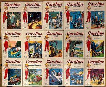 Lot de 15 Grands Albums Hachette anciens Caroline livres Pierre Probst vintage collection
