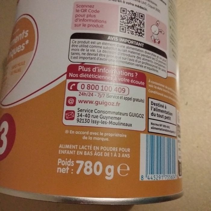 Boite de lait bébé en poudre 3 ème âge - photo numéro 4