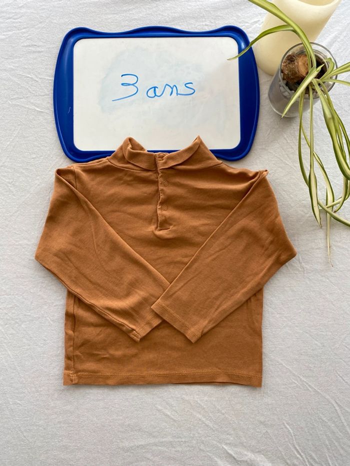 T-shirt / sous-pull col roulé manches longues - 3 ans - Vertbaudet - TBE - photo numéro 3