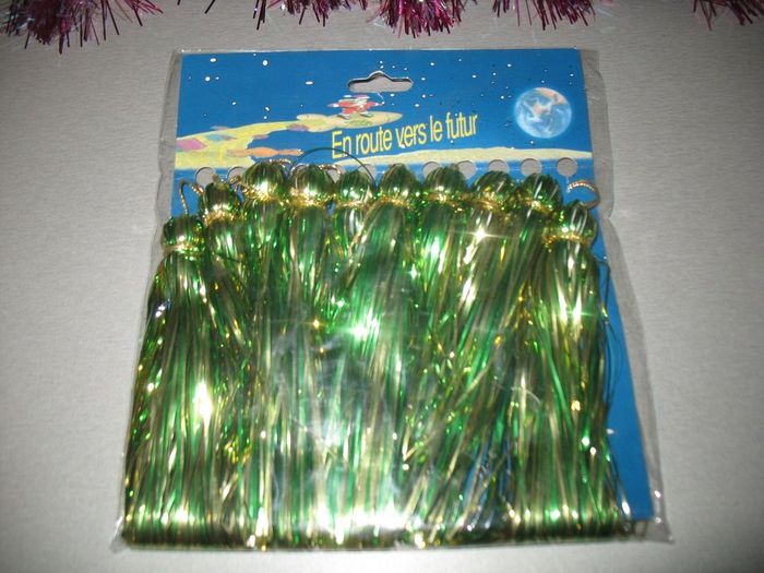 LOT DE 6 PAMPILLES ROSE ET 6 PAMPILLES VERTE FILS - NOËL - n°13 - photo numéro 3