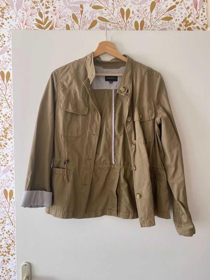 Veste trench court kaki carolle 36