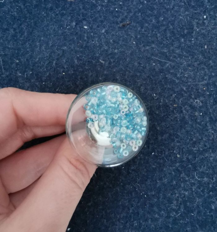 Bague en verre ronde style pylônes - photo numéro 2