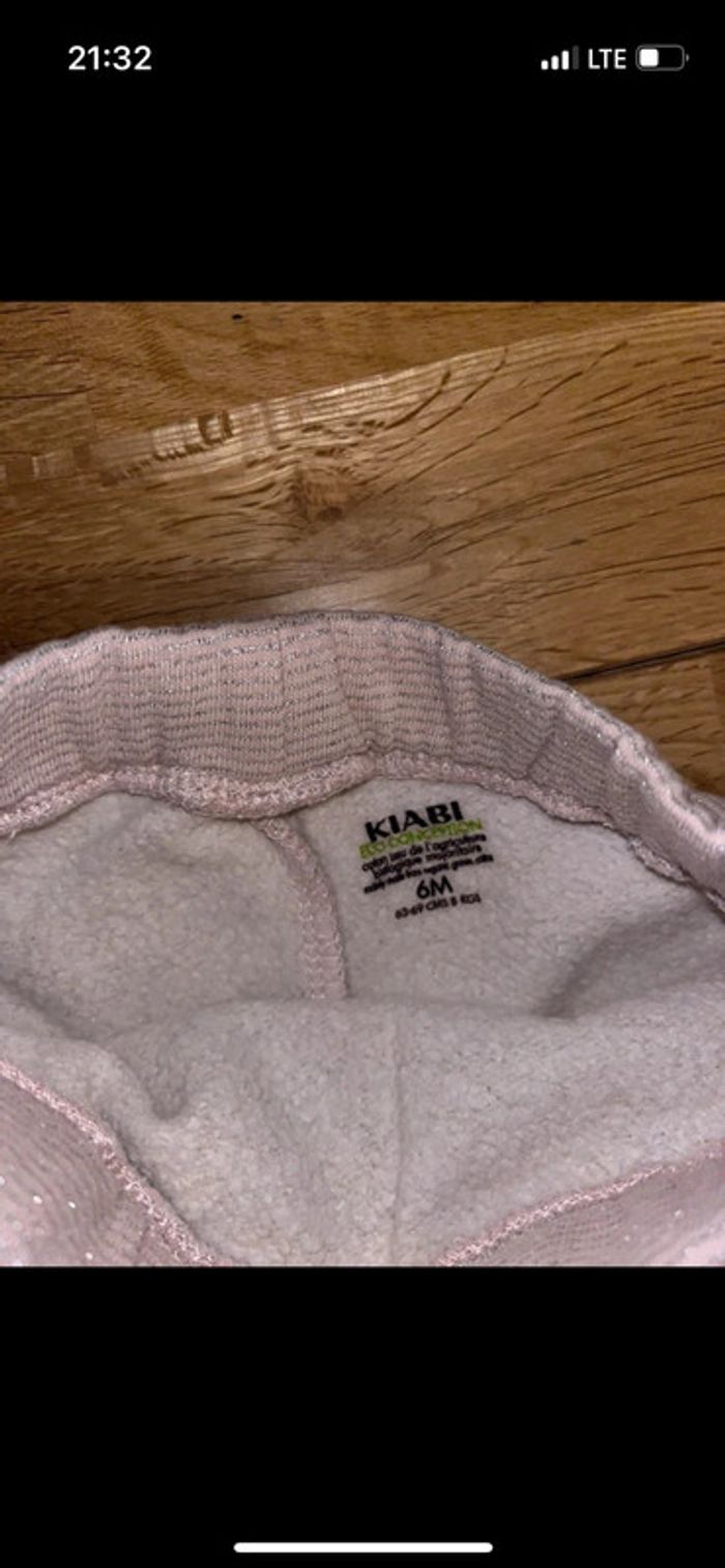 Joli jogging rose clair très bon état kiabi 6 mois - photo numéro 3