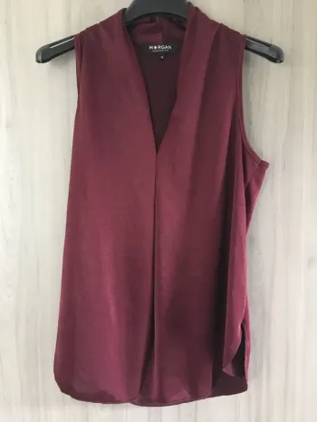 Top velours bordeaux T.S Morgan