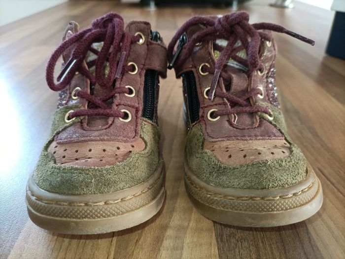 Chaussures marron et pourpre paillettes 21 GBB - photo numéro 4