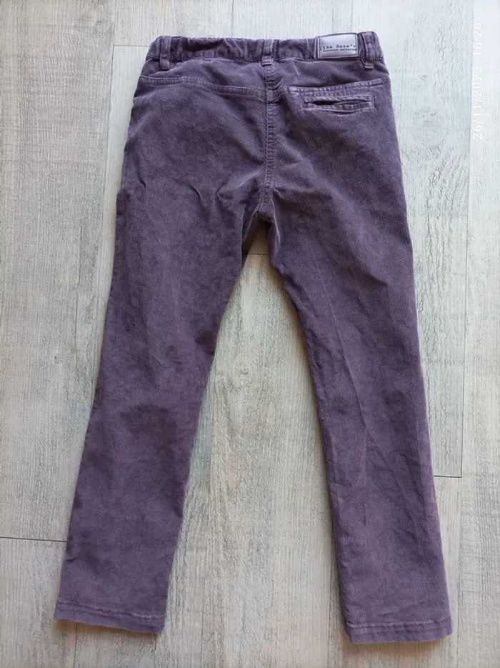 Pantalon velours prune 7/8 ans - photo numéro 2