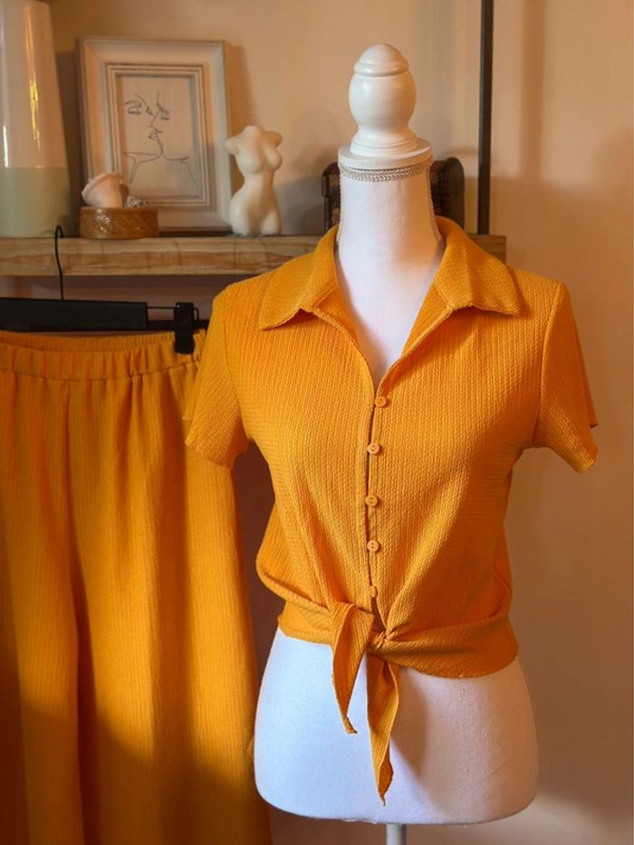 Ensemble Mango orange (comme neuf) taille XS - photo numéro 3