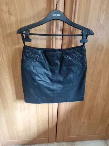 Jupe cuir noir