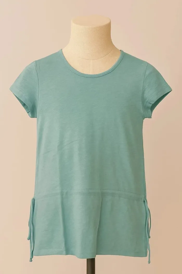 Tee shirt long manche courte vert eau Poivre Blanc Taille 12 ans - photo numéro 2