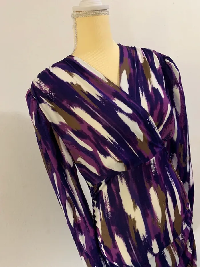 Robe portefeuille drapée Copperose Paris – Taille L – Neuve - photo numéro 2