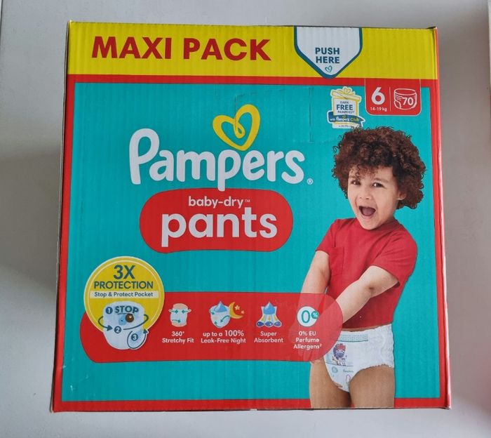 Couches Pampers Baby-dry pants taille 6 - photo numéro 2