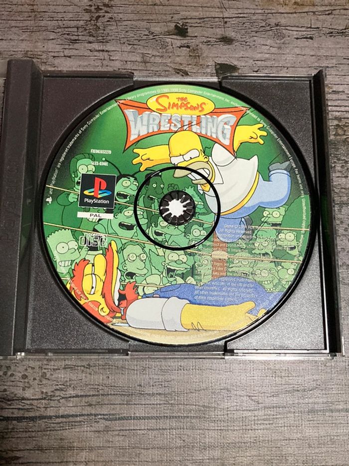 The Simpsons Wrestling Jeu PS1 Complet Anglais Sony - photo numéro 4