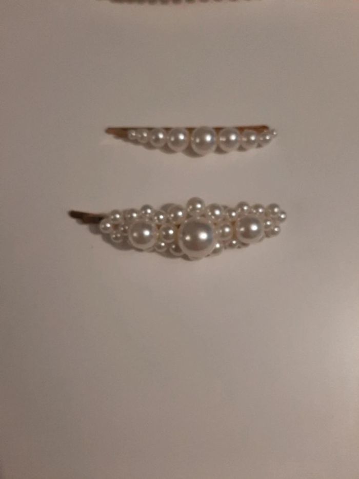Barrettes à cheveux avec des perles - photo numéro 2