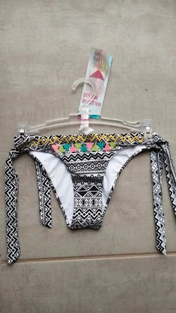 Maillot de bain penti taille 36 noir impression