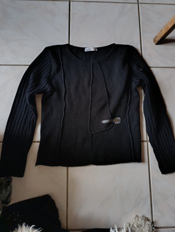 Pull noir femme
