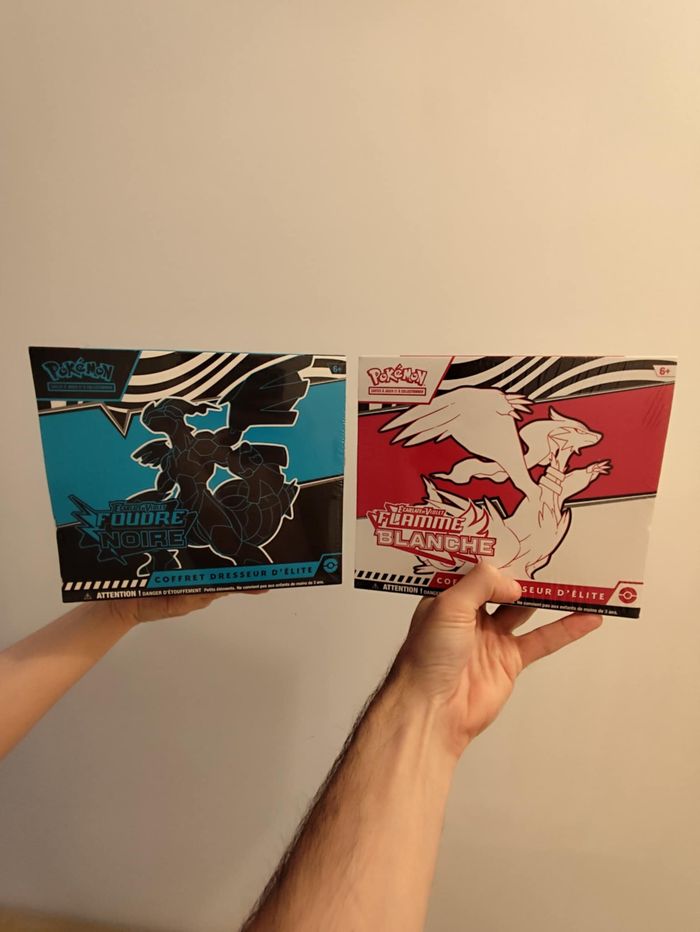 Lot de 2 ETB Pokémon - EV10.5 Foudre Noire & Flamme Blanche - Neuves Scellées