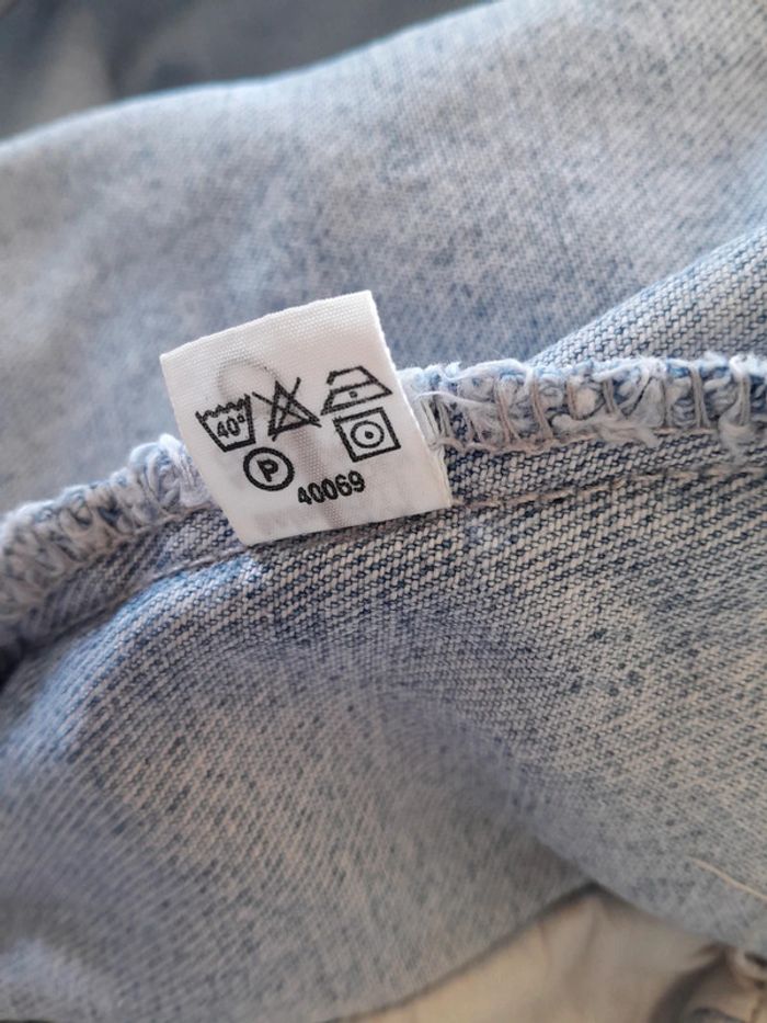Veste en jean oversize vintage avec ruban sur poche Weipper - photo numéro 13