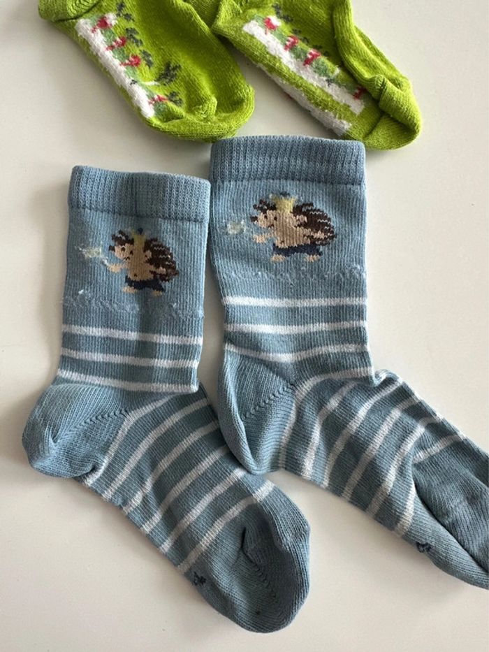 Lot de 2 paires de chaussettes bébé hautes - Taille 15/18 - photo numéro 2