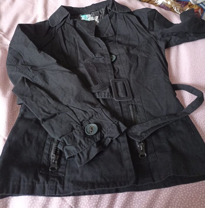 Jolie Veste Noire ceinturée "Generation New Look" - T.14/15 ans (164-170cm) - photo numéro 3