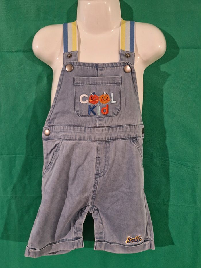 Salopette courte "Cool Kid" 24 mois Mots d’enfants