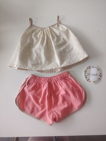 Ensemble d'été 100% coton fille 2ans nobodinoz