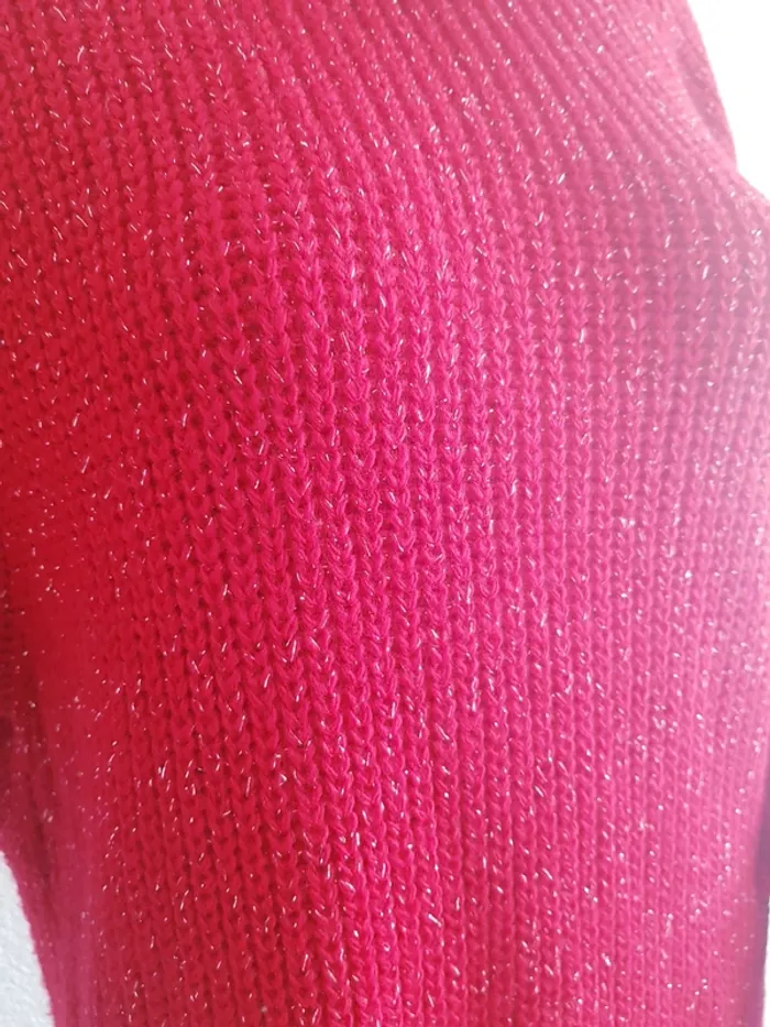Zyo - Long pull en mailles / tricot - Col roulé - Fils argentés - photo numéro 6