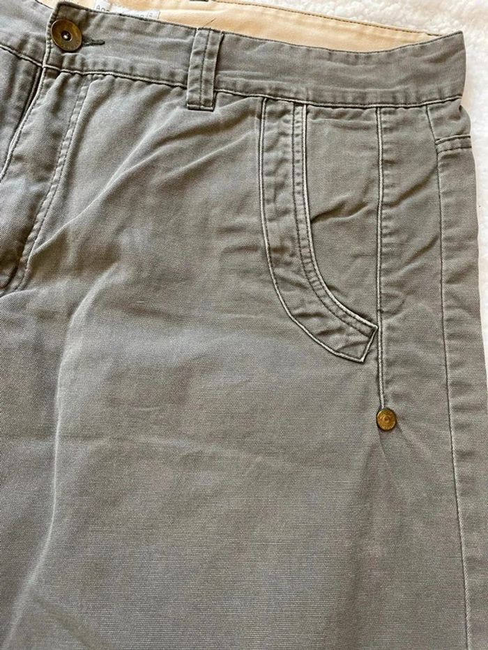 Jean droit vert kaki militaire uni classique avec poches C&A taille 56 - photo numéro 4