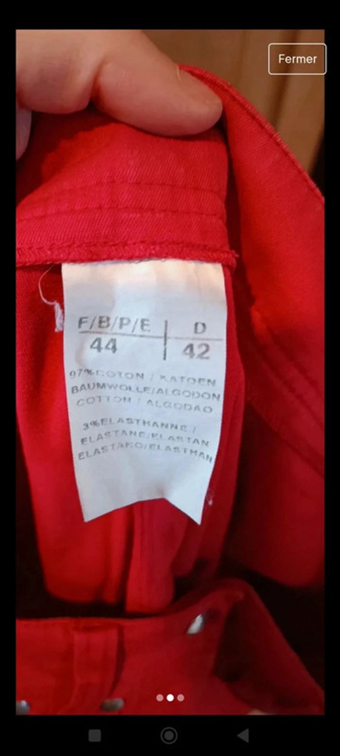 Pantalon rouge 44 - photo numéro 2