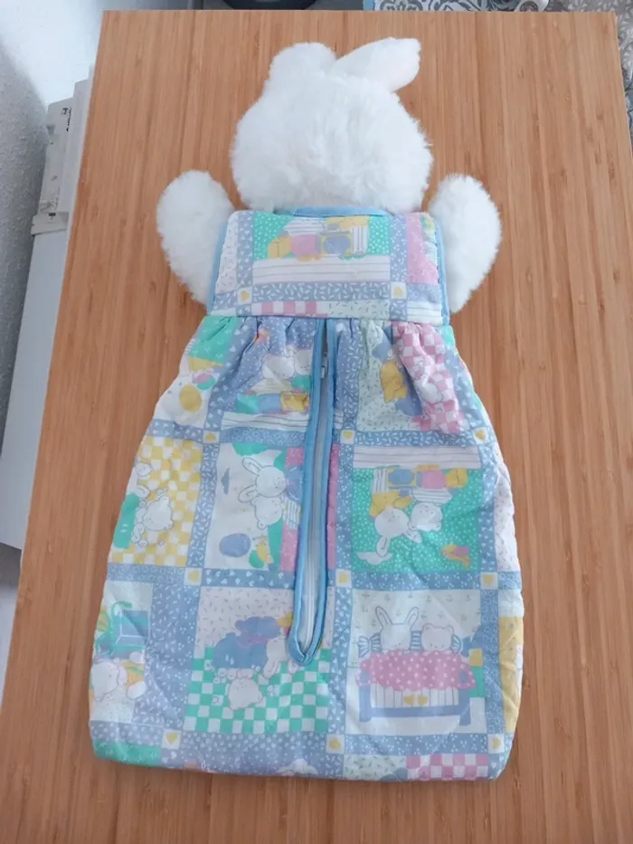 Peluche lapin vintage range pyjama 56cm - photo numéro 4