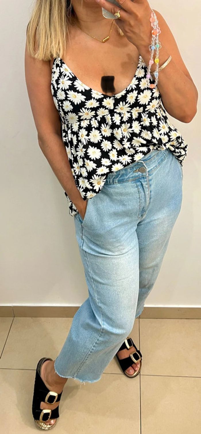 🌼 Débardeur fleurie  Pull & Bear Taille M - photo numéro 5